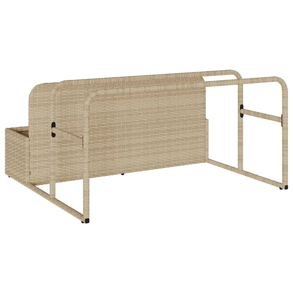 vidaXL Galleggiante a Bordo Piscina Beige 110x100x57 cm in Polyrattan