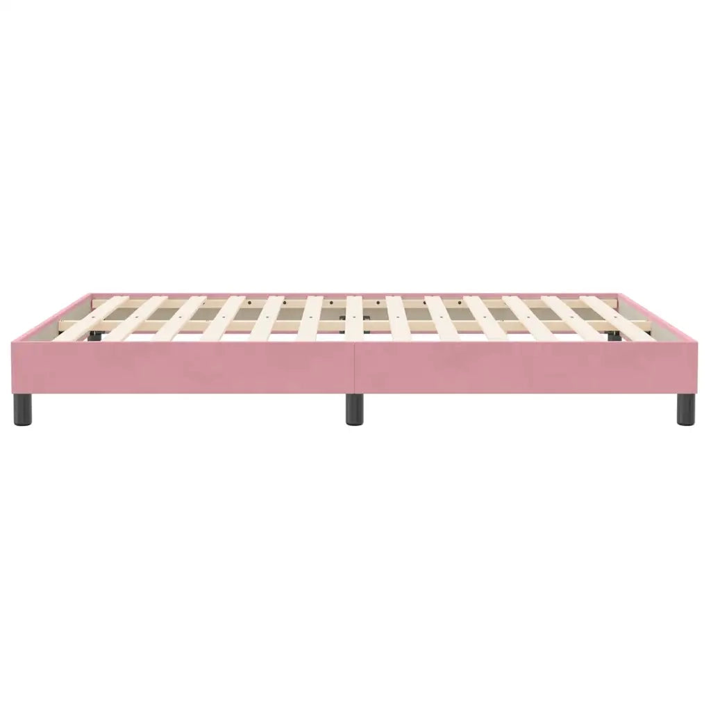 Giroletto senza Materasso Rosa 160x210 cm Velluto 4101366