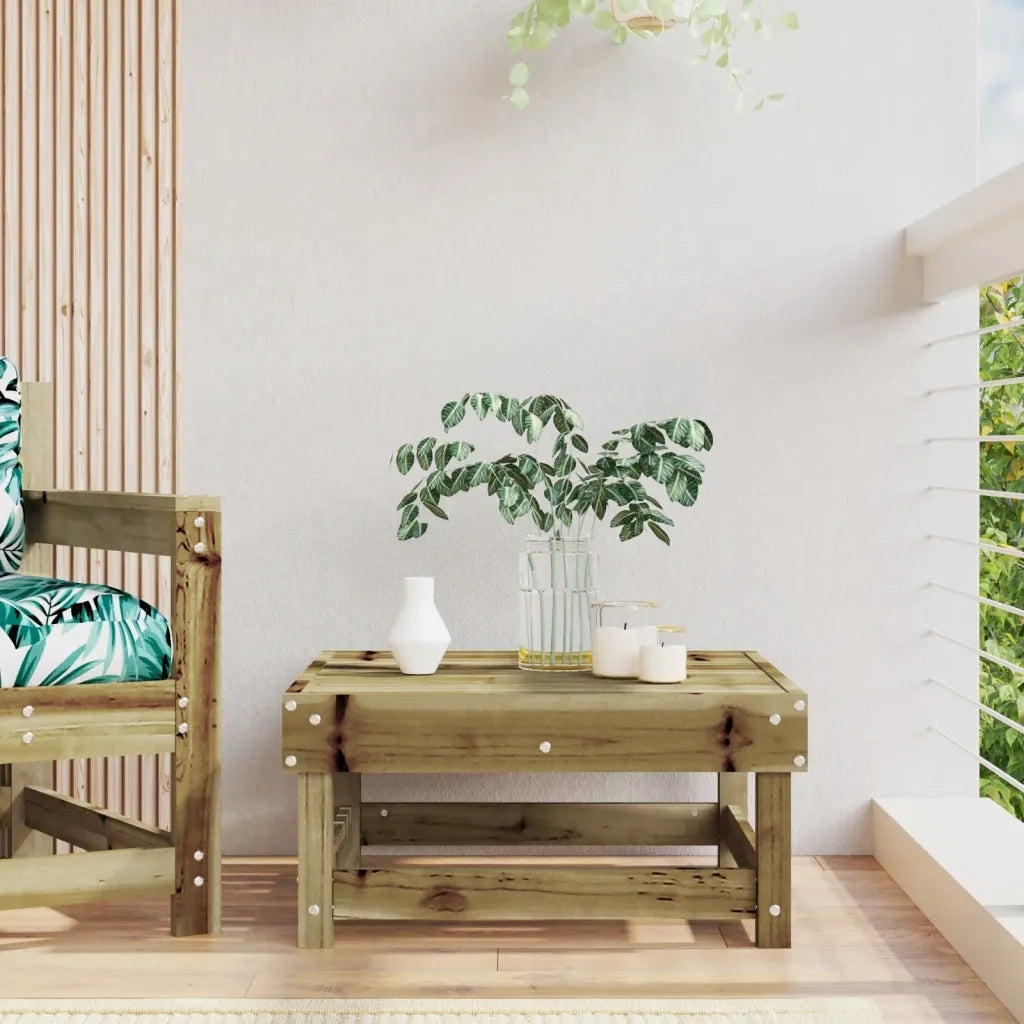 Poggiapiedi da Giardino in Legno Impregnato di Pino CFW5194694