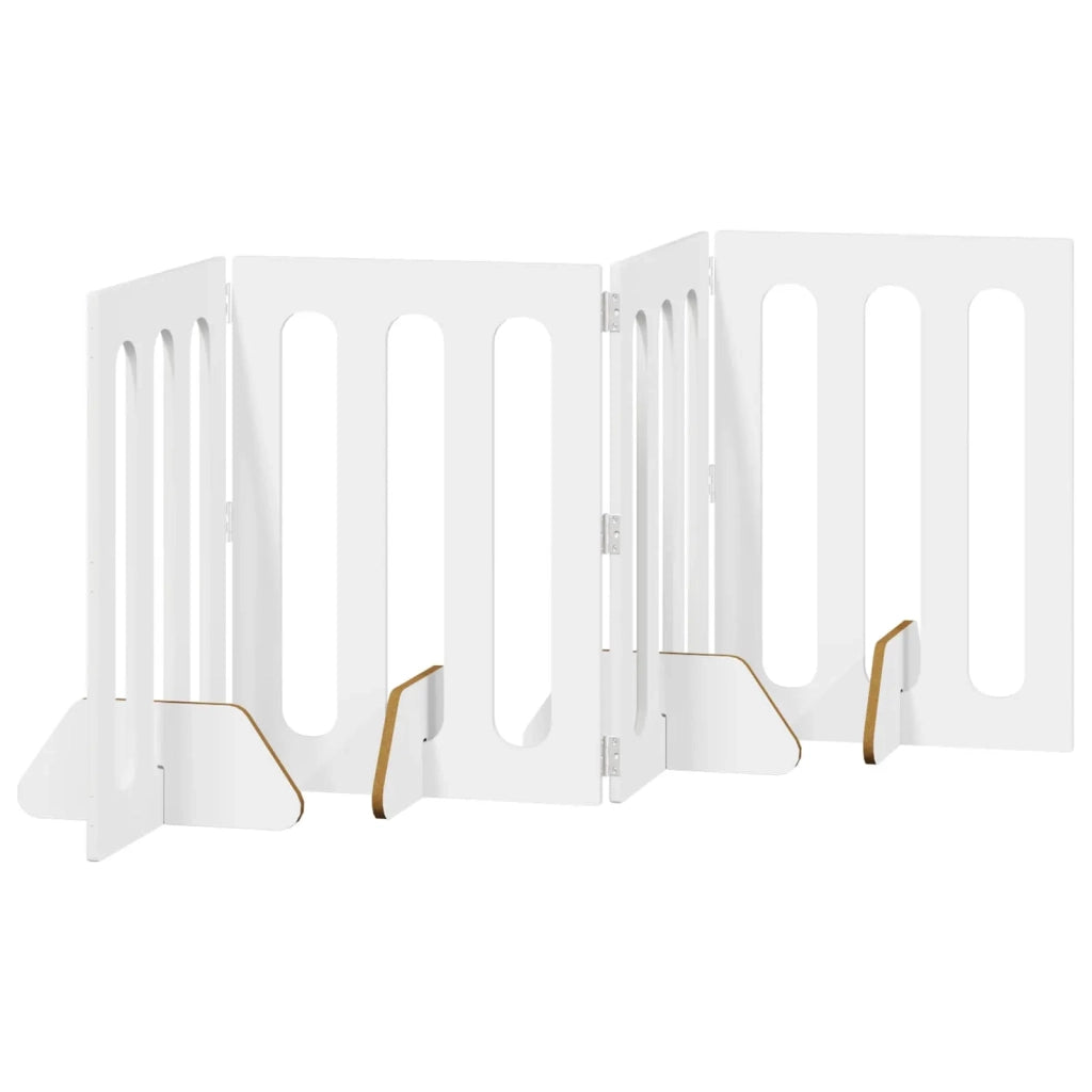 Recinto pieghevole per animali 4 pcs Bianco Lucido 8005962