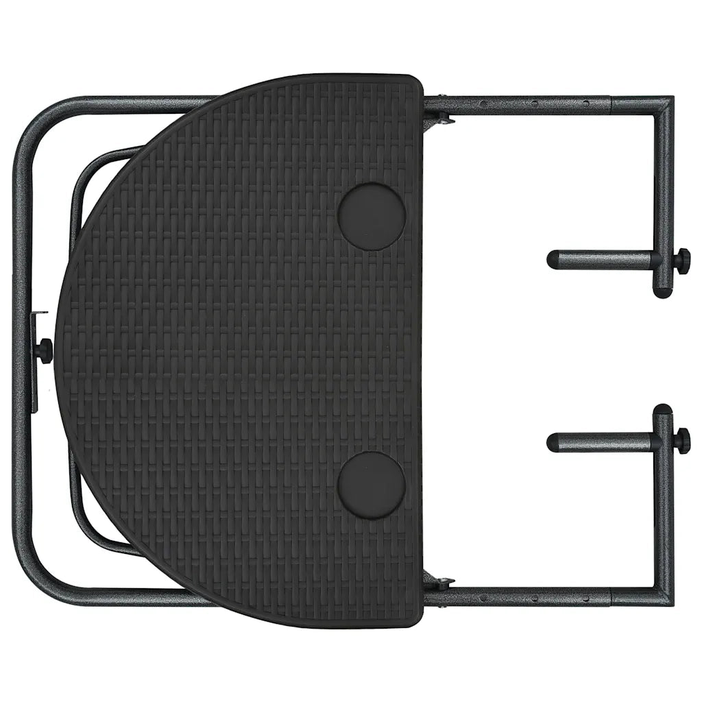 Tavolino da Giardino | Tavolo da Balcone Pensile Marrone 60x64x83,5cm Plastica Rattan