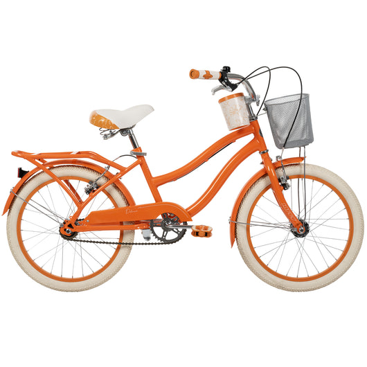 Bicicletta da 20" per Bambini e Ragazzi Telaio Hi-Ten Freni V-Brake Cruise Deluxe Arancione