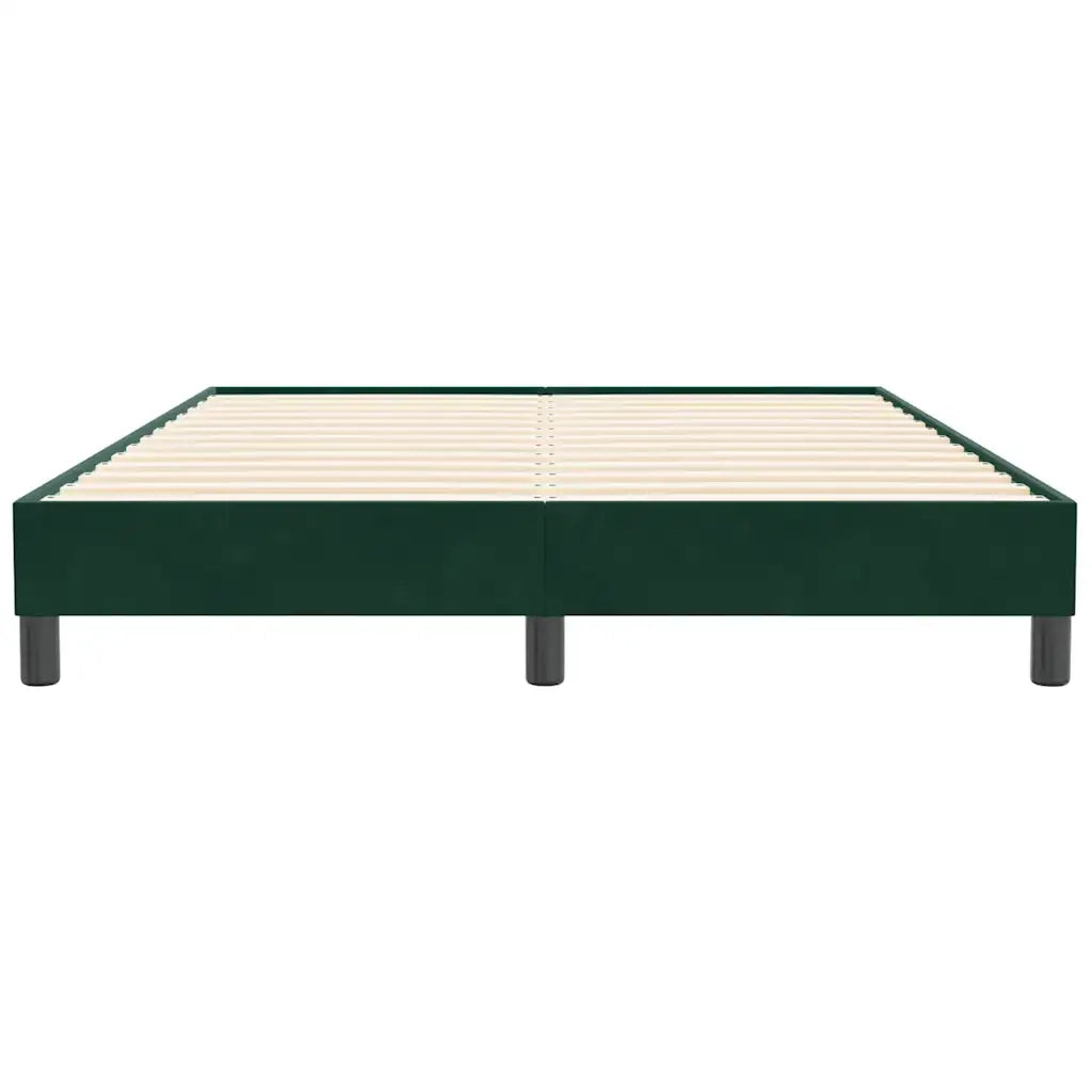 vidaXL Giroletto senza Materasso Verde Scuro 160x210 cm in Velluto