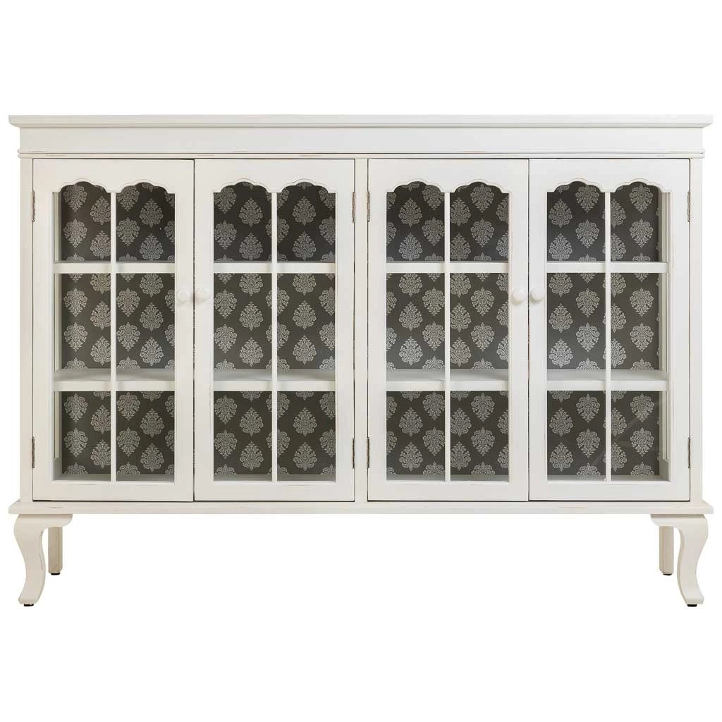 Credenza in legno bianco 142,5x40,5x101,5h