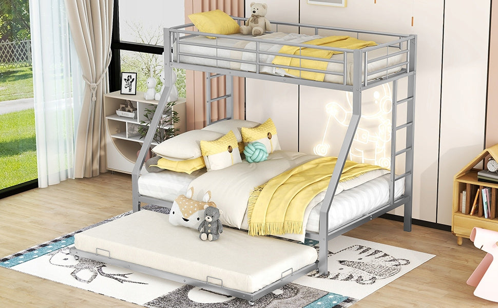 Letto a castello in metallo - Xylo - 90(140)x200cm - Argento
