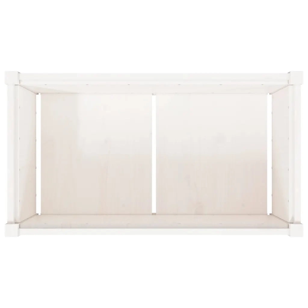 Fioriera da Giardino-Vaso da Esterno Bianca 90x50x50 cm Legno Massello di Pino