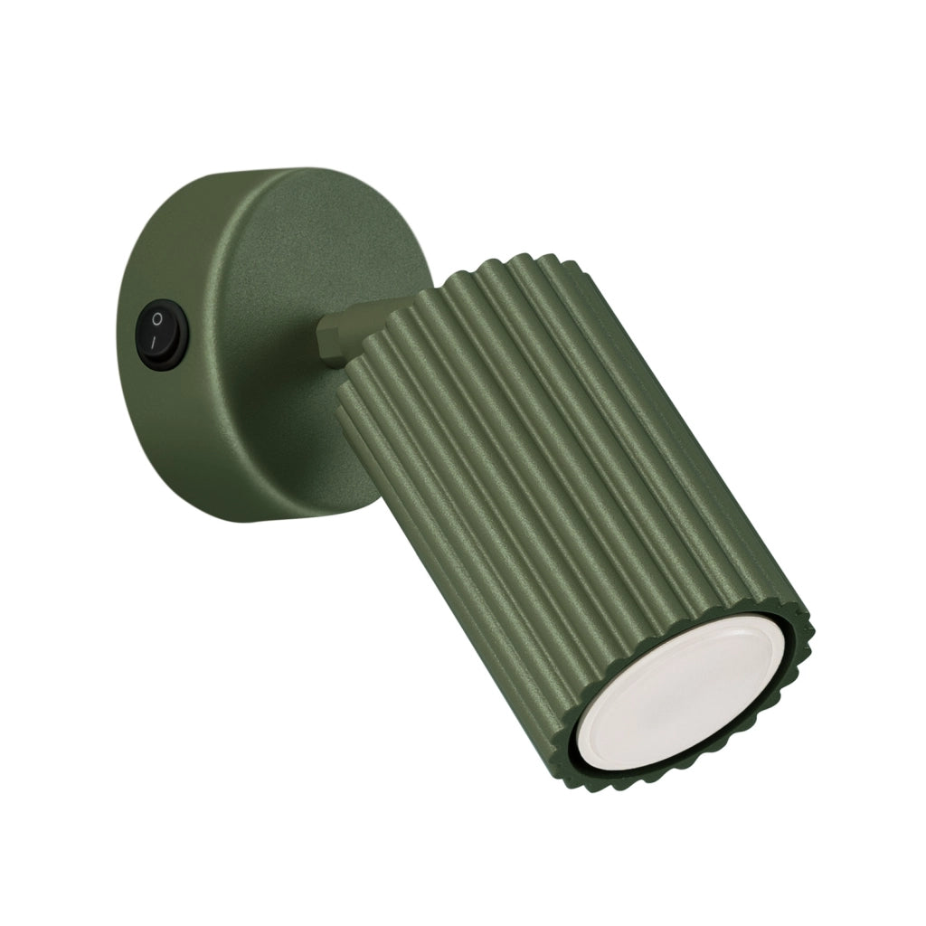 Applique moderna verde oliva orientabile GU10 Pure Lume