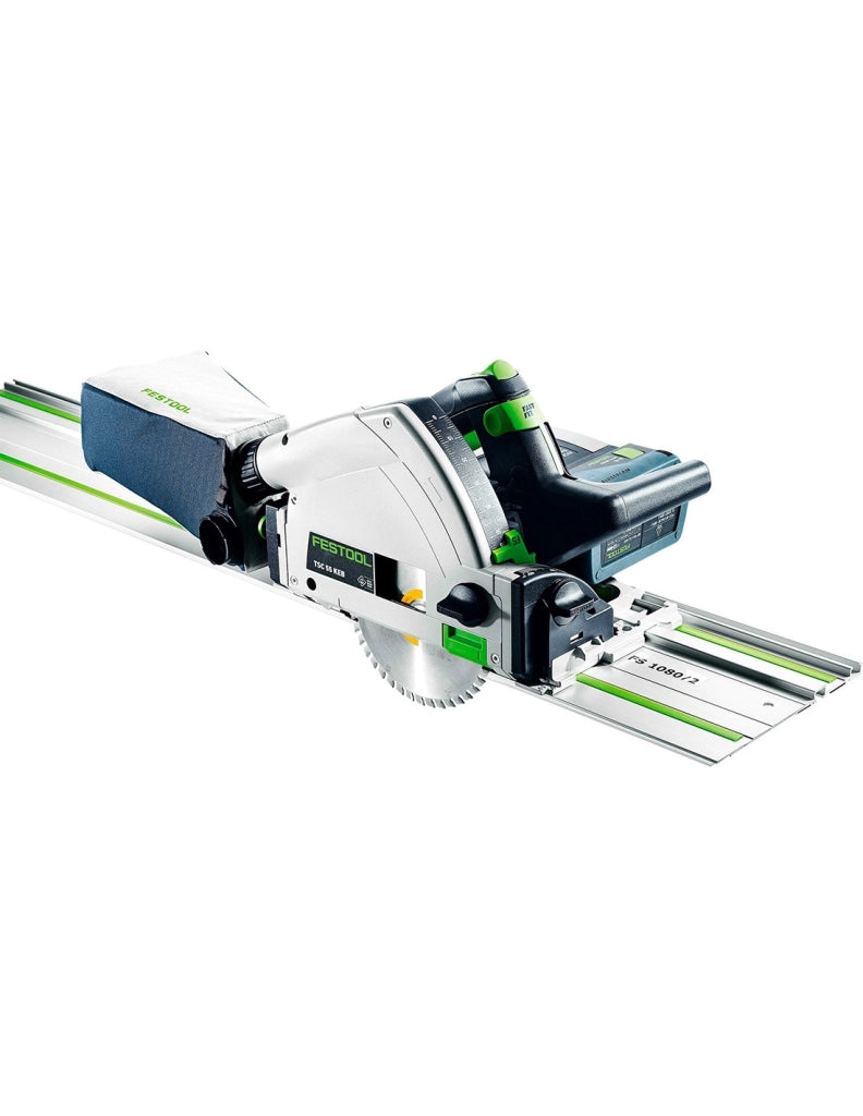 Sega da incisione FESTOOL TSC 55 KEBI-Plus/XL-FS 100Y (2 x 5,0 Ah + TCL6 + Binario guida + SYS3 M 437)