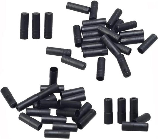Accessori per bicicletta - Kit di protezione per cavi - Ferrule in plastica per cavi 100 pezzi + Caps per cavi di trasmissione 100 pezzi