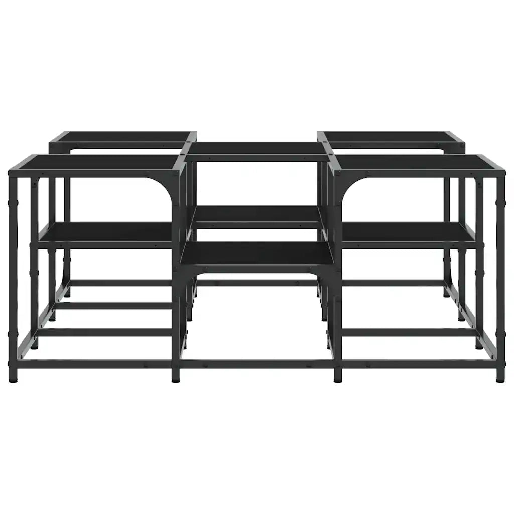 Tavolino da Salotto-Tavolino da soggiorno-Tavolo Nero 91x91x40 cm in Legno Multistrato