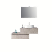 Composizione 5 pezzi ASTRA avana pietra_140x45x190