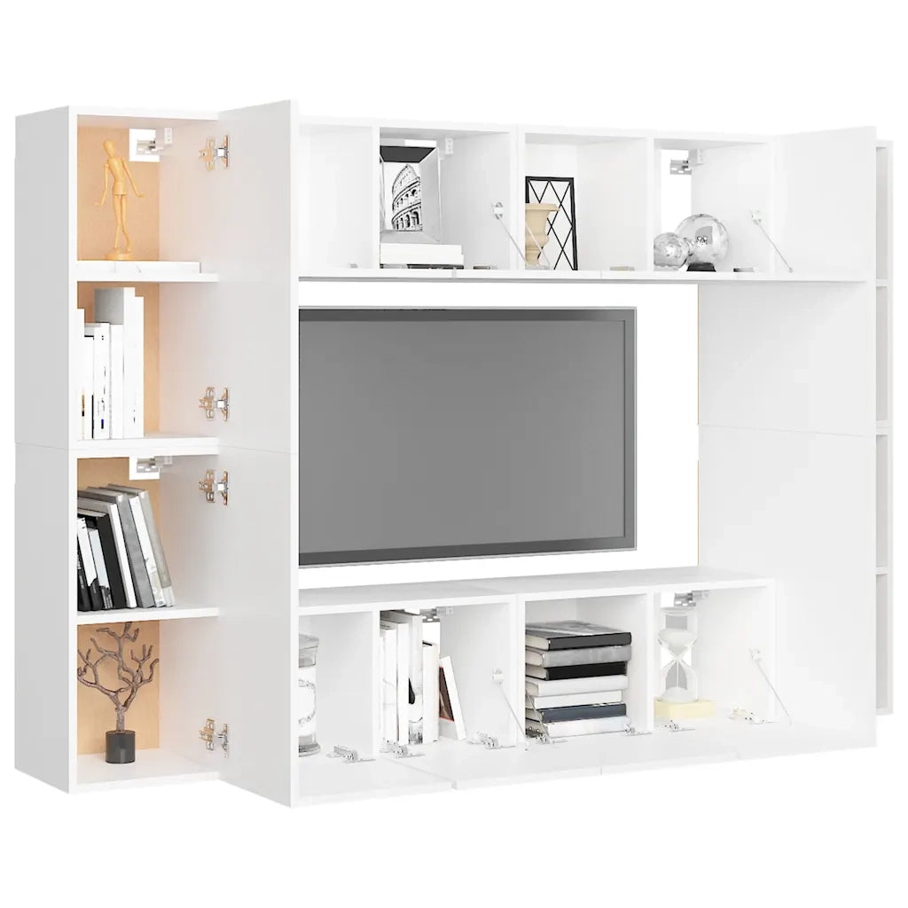 Set Mobile TV 8 pz Bianco in Truciolato cod mxl 33892