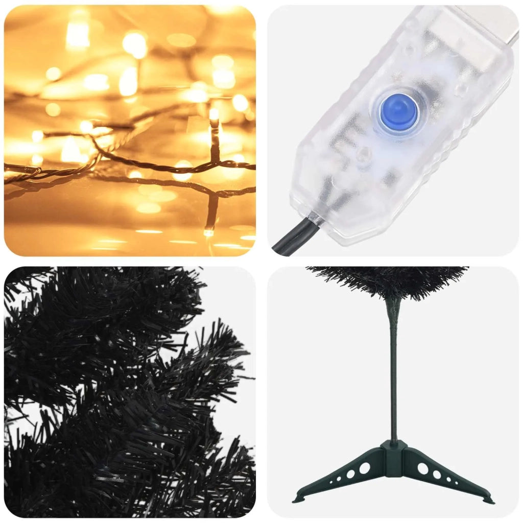 Albero di Natale Artificiale Sottile 150 cm 150 LED 3461116