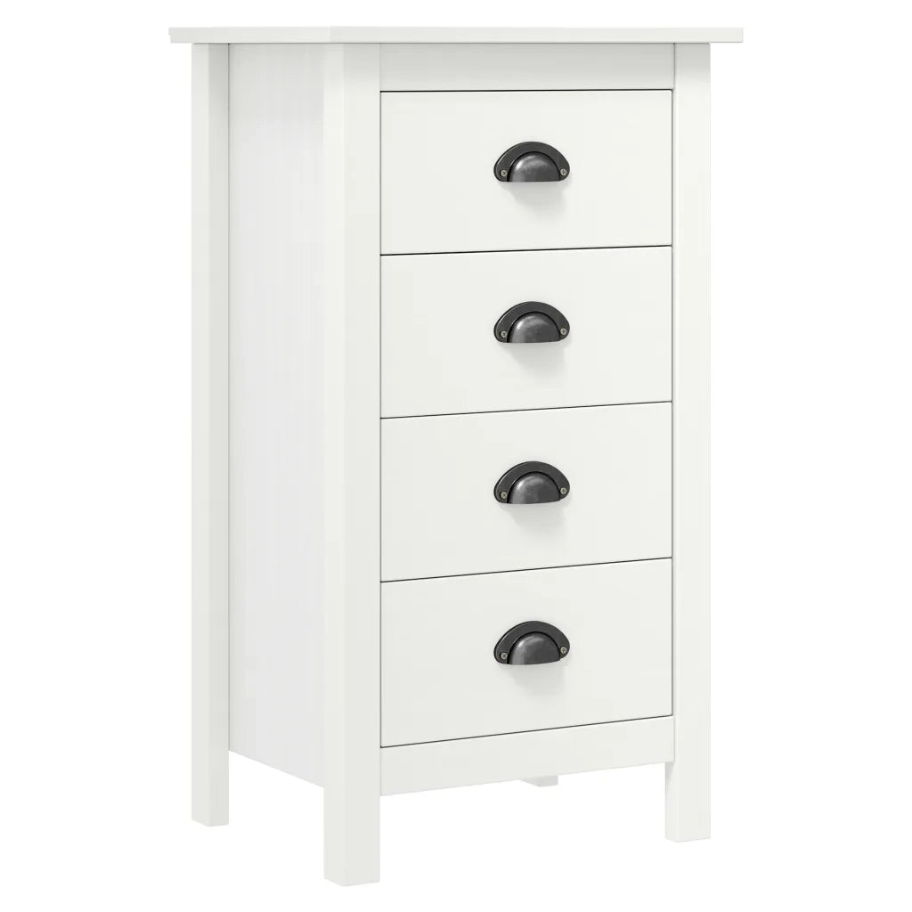 Credenza Hill Bianca 46x35x80 cm in Legno Massello di Pino cod mxl 52307