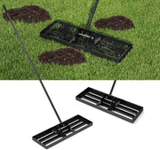 Rastrello Livellatore per Prato, Attrezzo per la Livellatura del Prato con Manico Ergonomico, Livellatrice per Giardino, Cortile, Campo da Golf, Fattoria e Pascolo (Nero 75 x 25 cm)