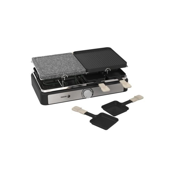 Raclette / Grill - FAGOR - FGRG8 - 8 persone - Pietra cottura - 1400W - Termostato regolabile