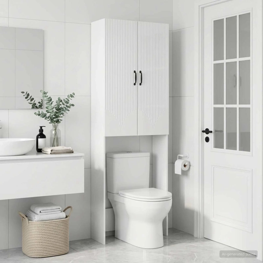 Mobile Bagno HOORN Bianco Lucido 66 x 25,5 x 190 cm 897359