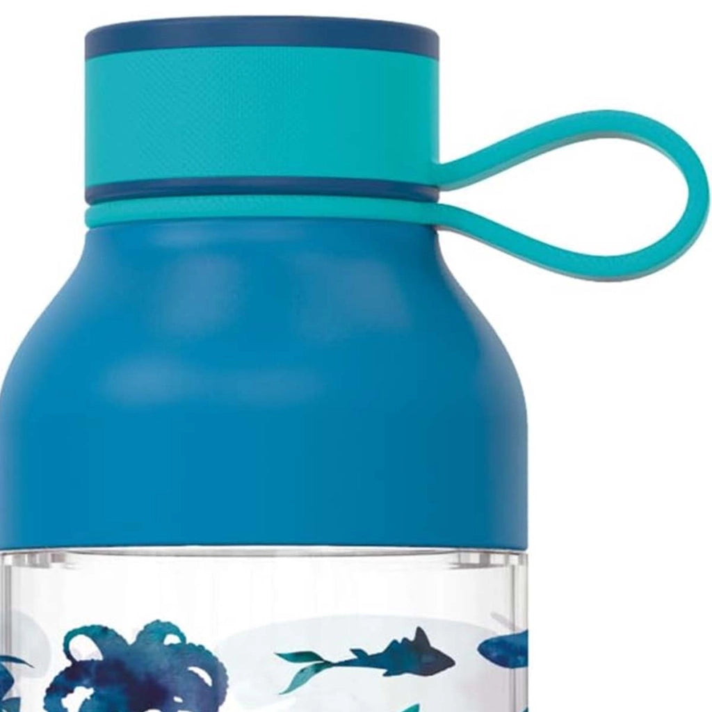 Borracca per Bambini 430ml Modello Ice Kids Motivo Animali Marini con Cinghia Blu Quokka