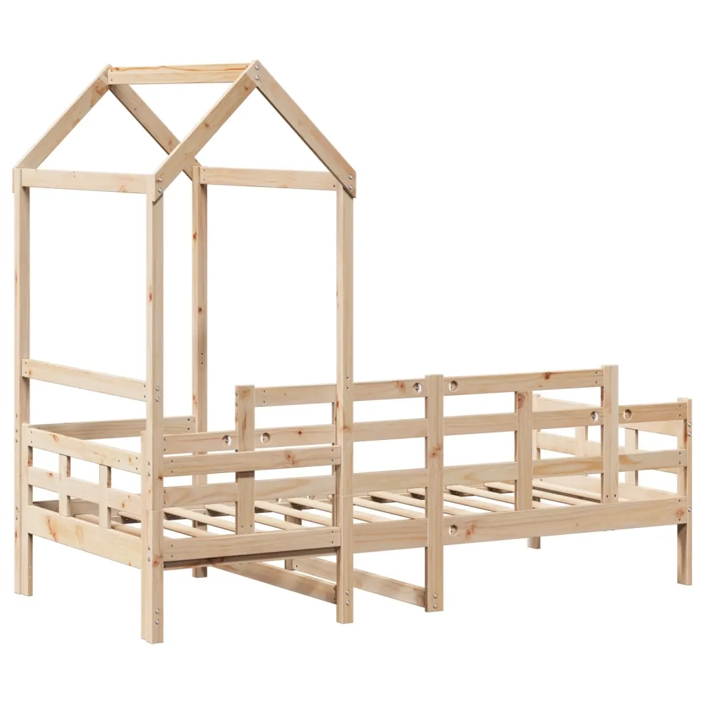 Letto singolo | Letto per adulti | Dormeuse con Tetto 80x200 cm in Legno Massello di Pino