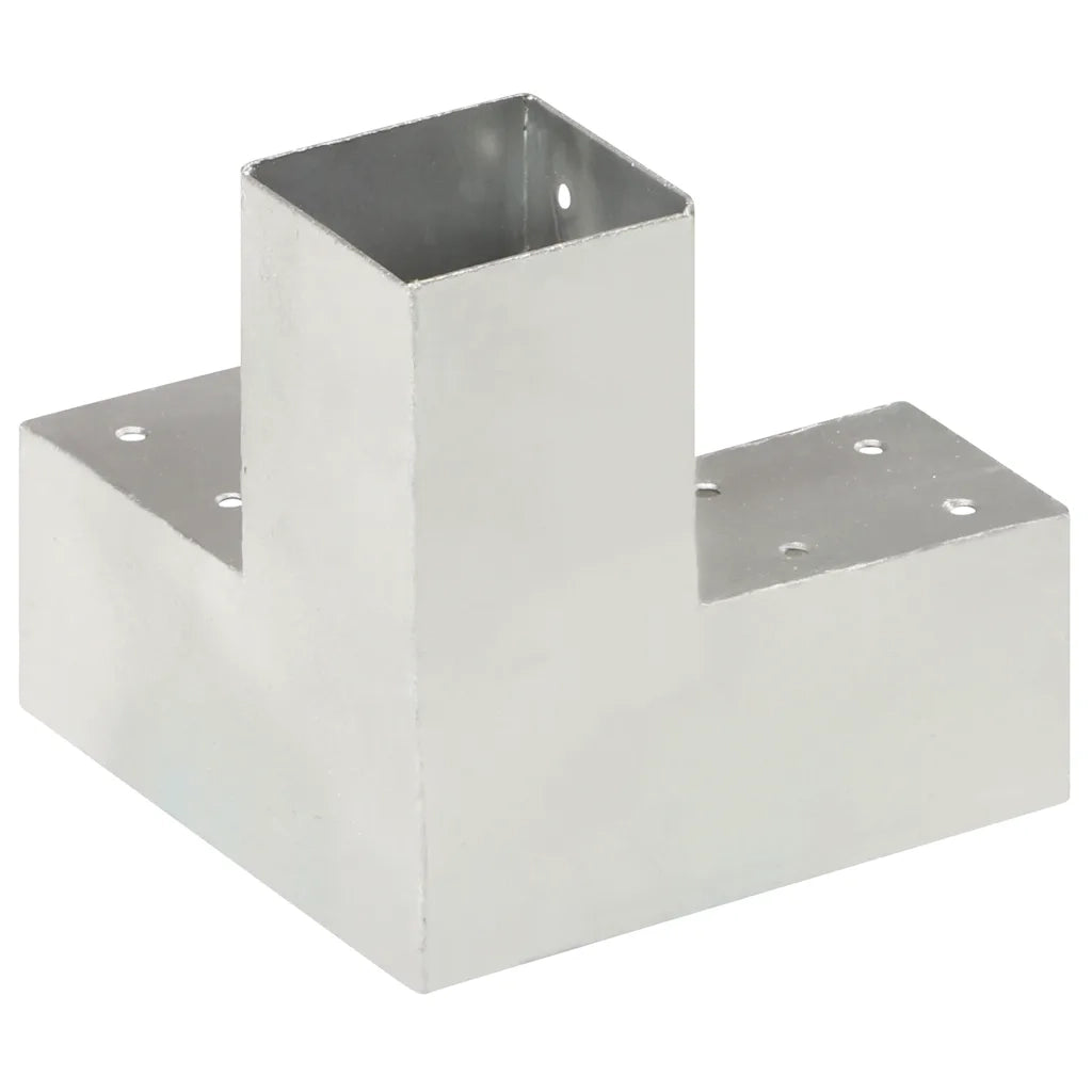 Connettori per Pali a Forma di Y 4 pz Metallo Zincato 71x71 mm 145458