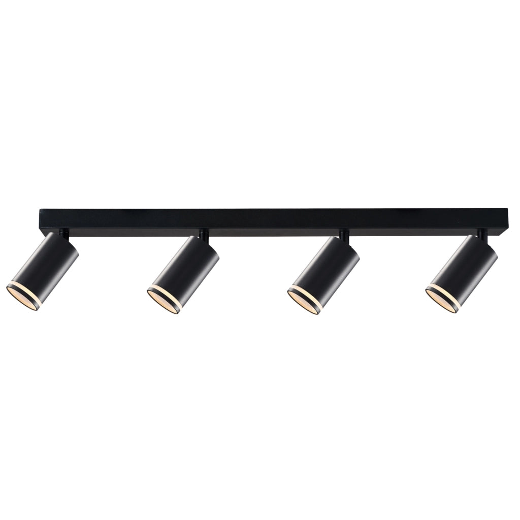 Faretto barra soffitto 4xGU10 nero alluminio Polux PARIS