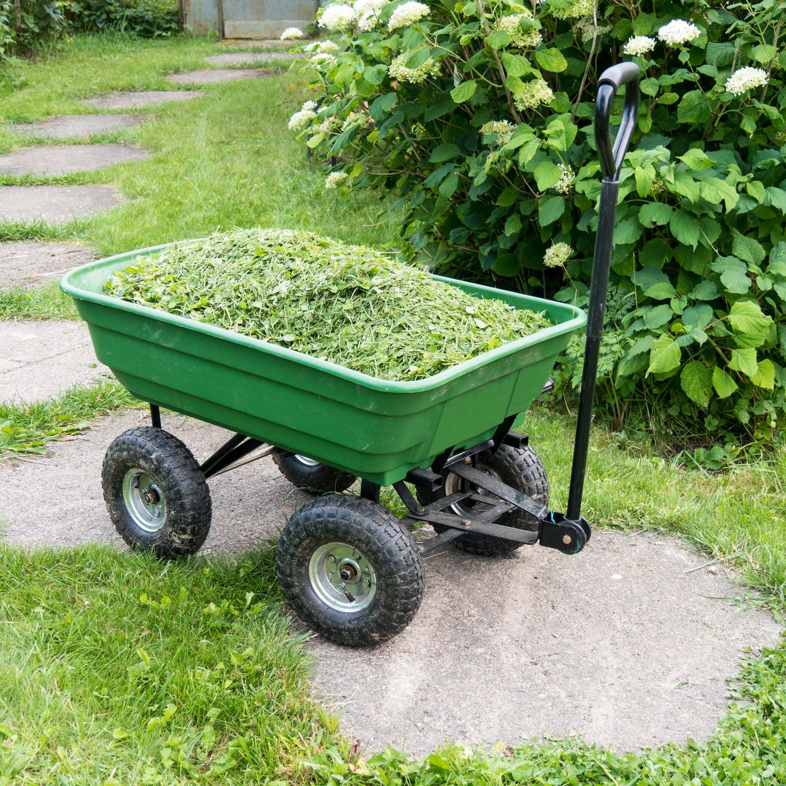Carrello da giardino ribaltabile, capacità 50 l, portata max 200 kg, Carretto a mano Carriola