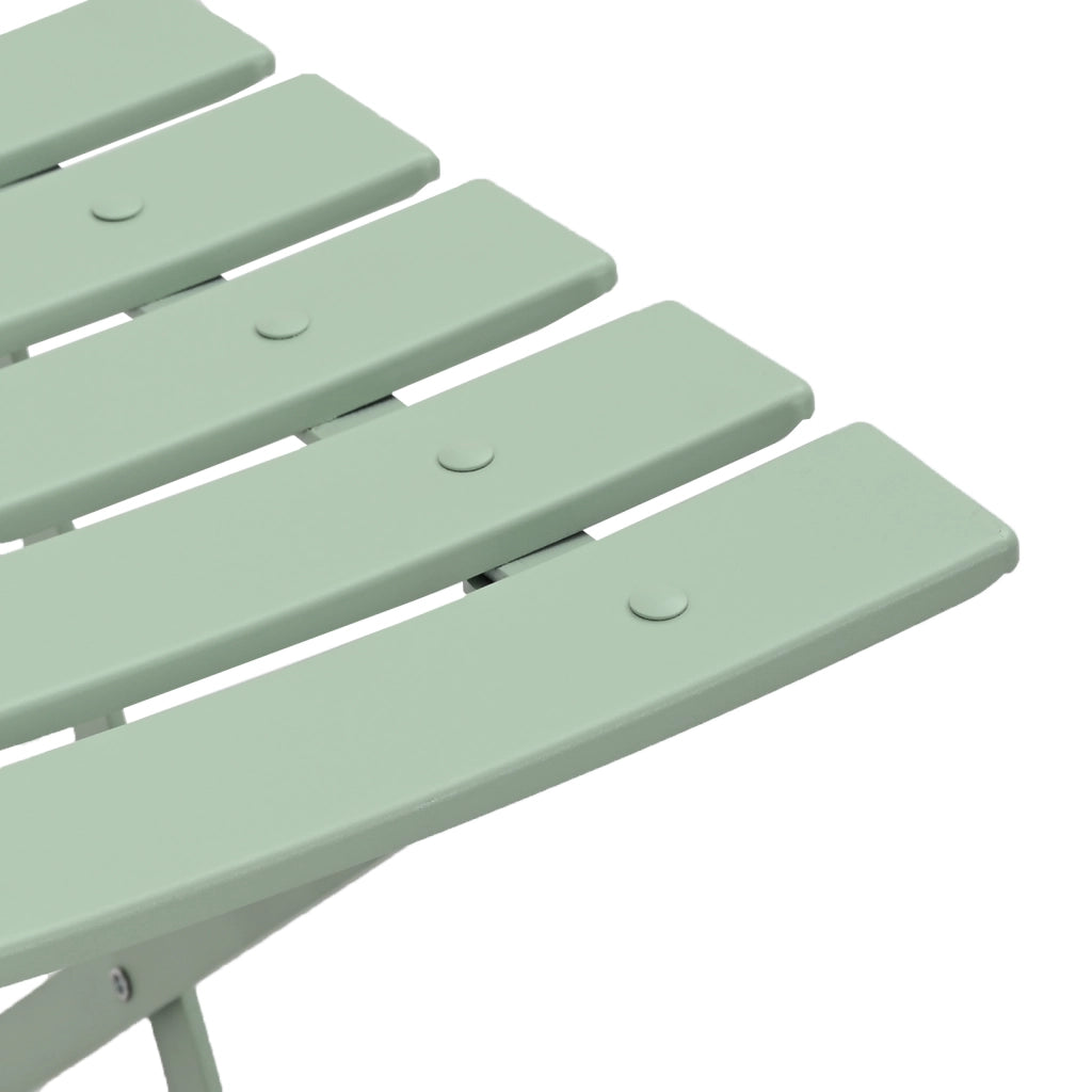 Sdraio da Giardino Pieghevoli 2 pcs Verde Chiaro Acciaio