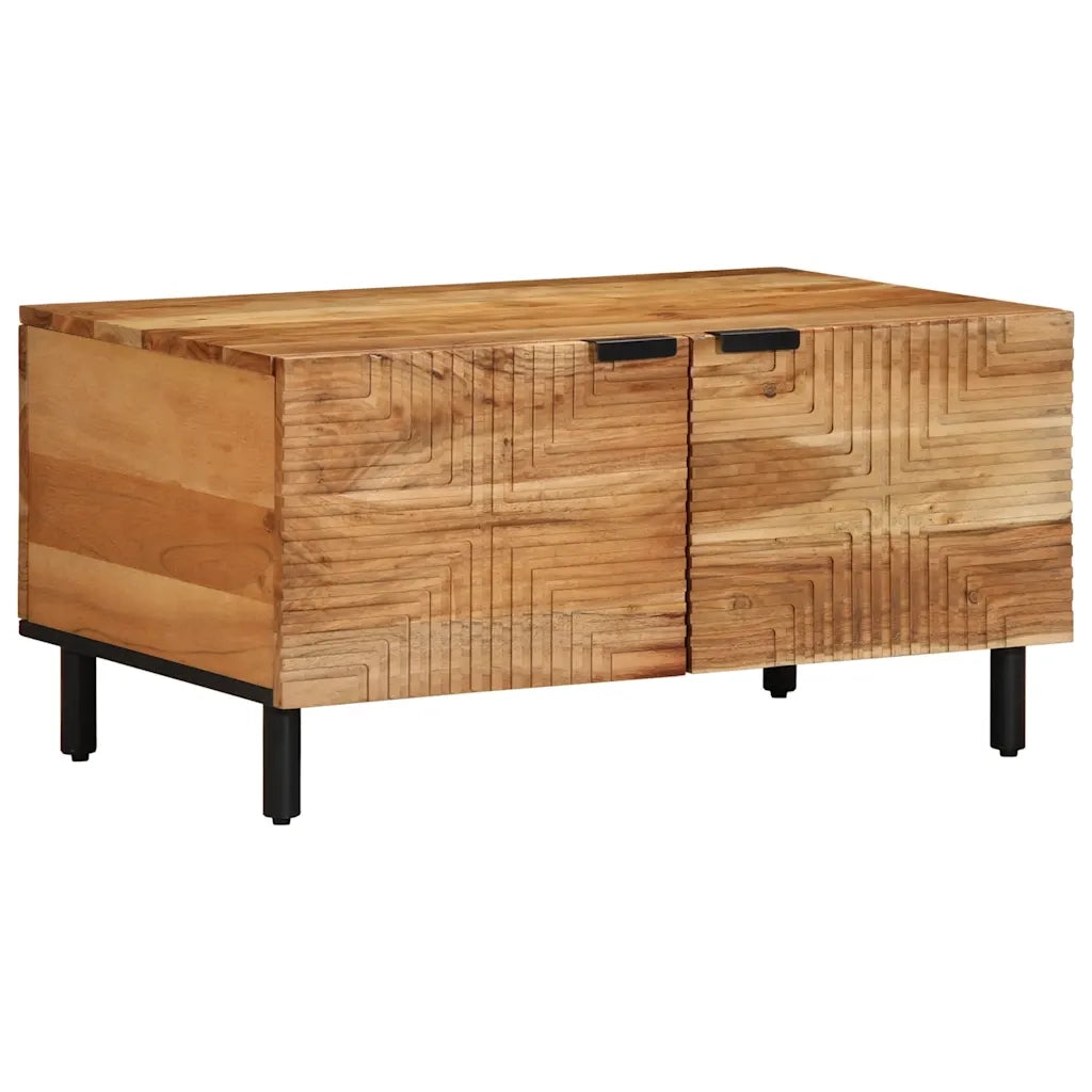 Tavolino da Salotto 80x50x40 cm Legno Massello di Acacia