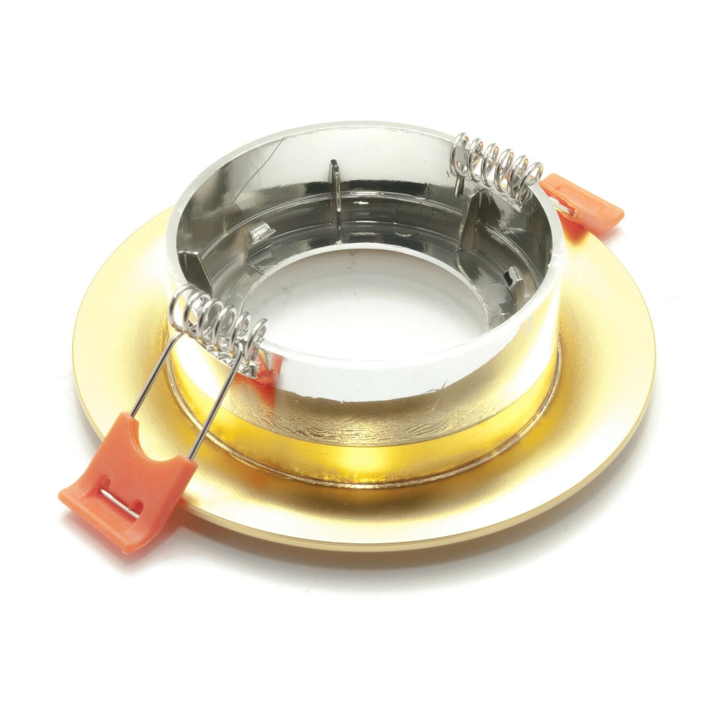 Faretto moderno brillantini incasso tondo 75mm lampada LED 5W MR16 DIMMERABILE 12V GU5.3 luce barca camper cucina RA90 ORO