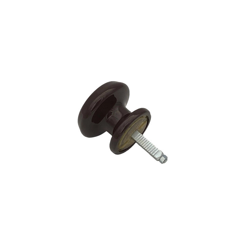 Maniglia su rosetta tonda SAGUATTI  821/60UQ in alluminio marrone lucido