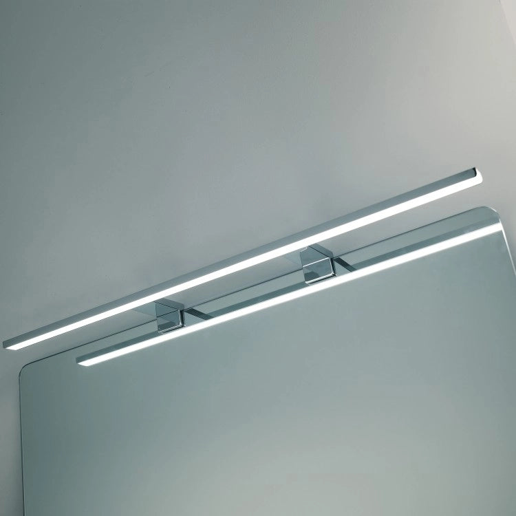 LAMPADA LED 11W 75X11XH4.5CM IN ALLUMINIO CROMO.