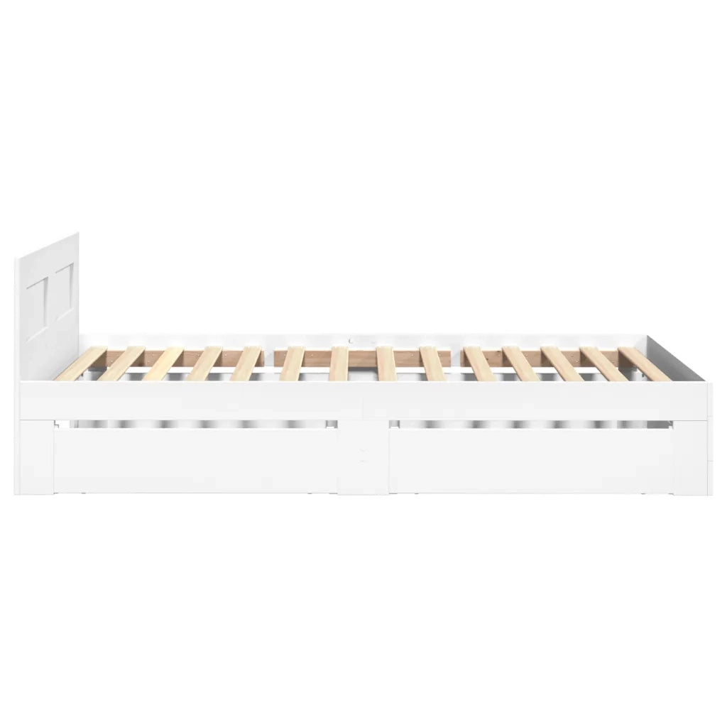 vidaXL Giroletto con Testiera Bianco 75x190 cm in Legno Multistrato