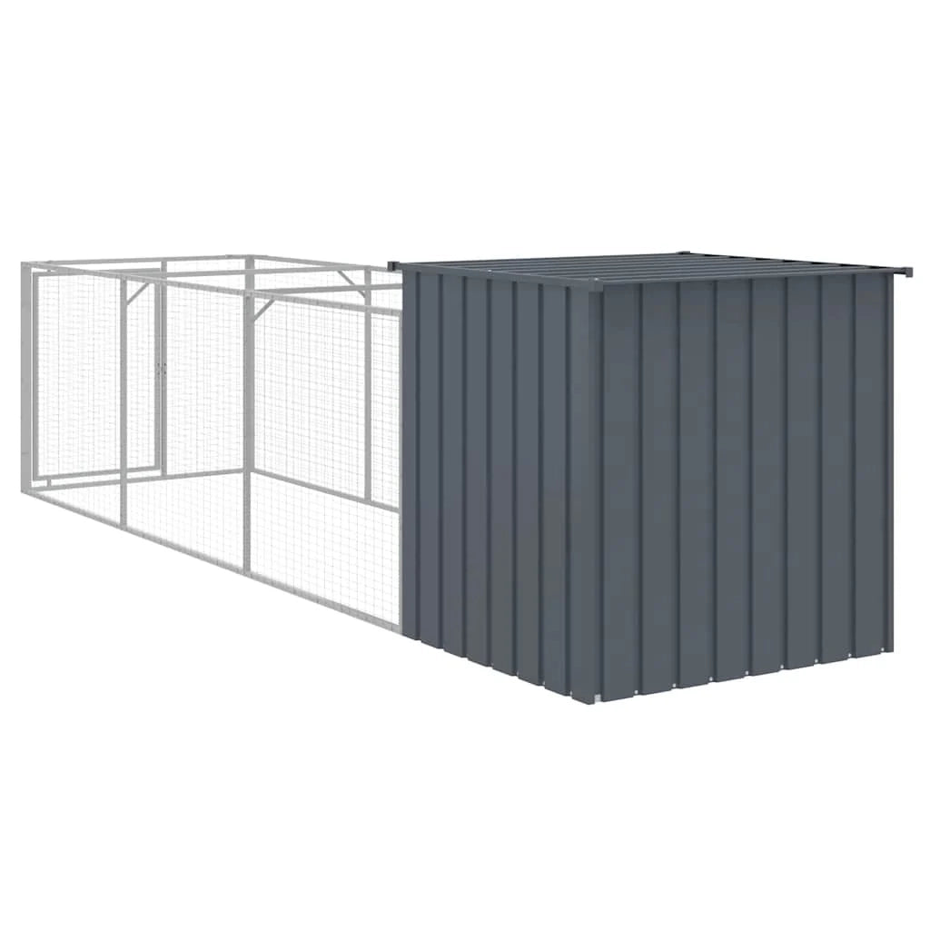 Cuccia per cani con cortile 110 x 405 x 110 cm antracite 02_0043465