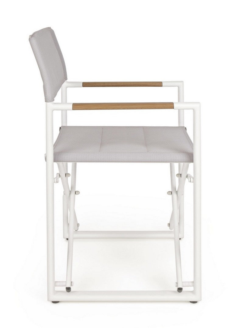 Set 2 Sedie Pieghevoli da Regista 51x54x86 cm in Alluminio Lagun Bianca