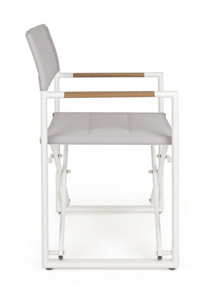 Set 2 Sedie Pieghevoli da Regista 51x54x86 cm in Alluminio Lagun Bianca