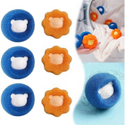 Trade Shop - Set Palline Cattura Rimuovi Raccogli Capelli E Peli Per Lavatrice Riutilizzabile -