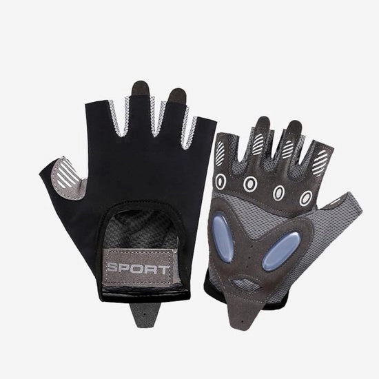 Maniche sportive senza dita per donne - Maniche per allenamento gym yoga fitness - Maniche per allenamento in aderenza - Con placchette di silicone resistenti agli urti e antiscivolo - Adatte per esercizi multi-funzionali e allenamento sportivo (M)