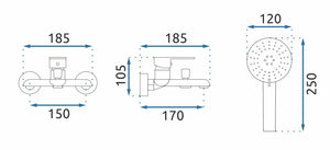 Rubinetto Da Vasca Rea Bloom Black Gold