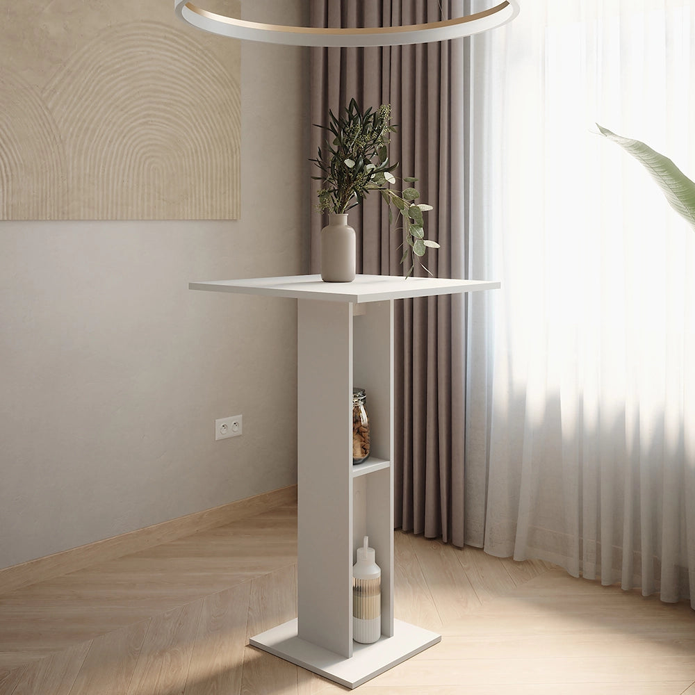 Vicco Tavolo da bar Bianco 65 x 65 cm