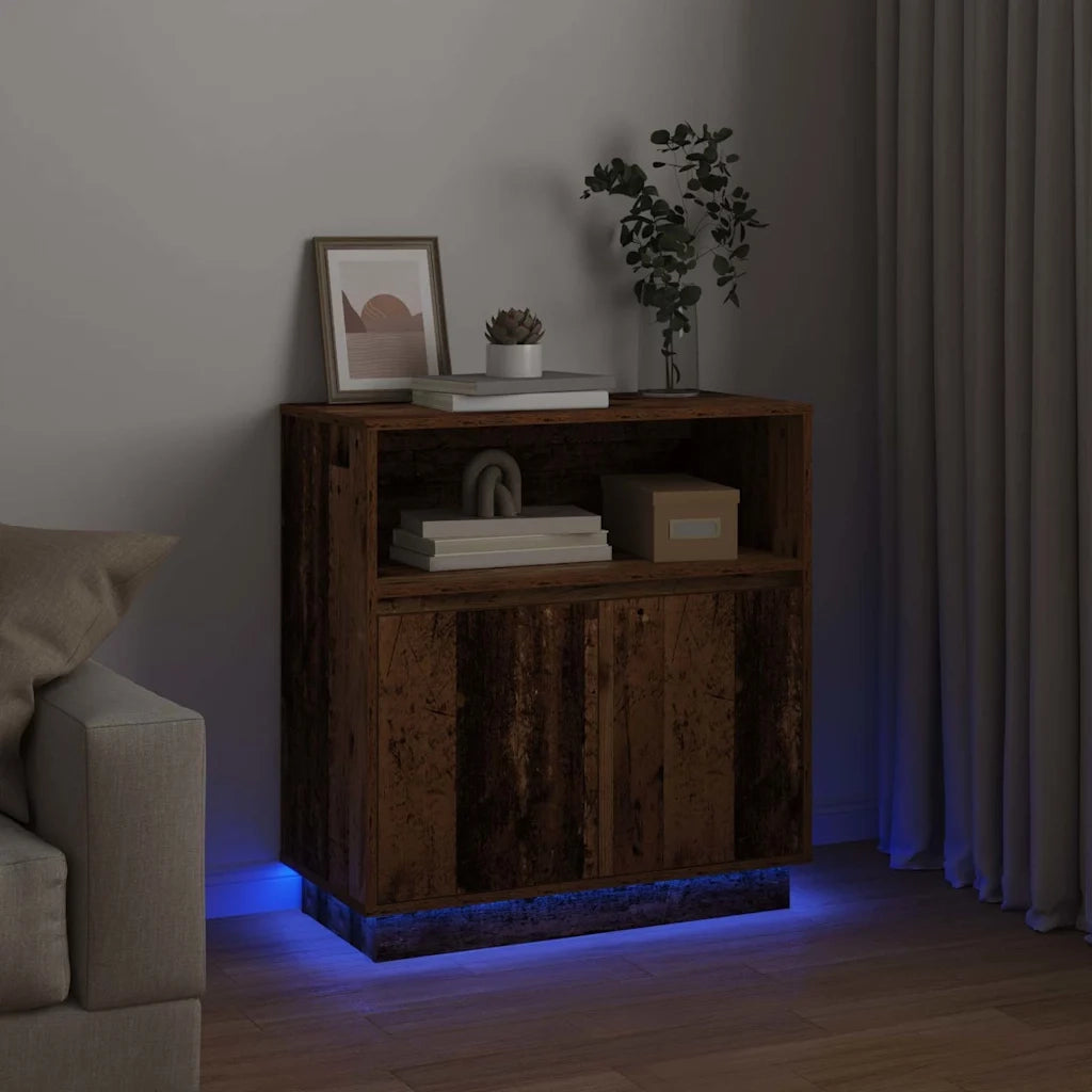 Credenza | Madia LED Legno vecchio 71 x 34,5 x 75 cm Legno multistrato