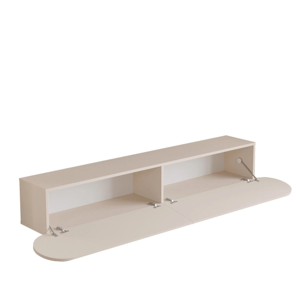 Porta TV in legno "LUM1" - 180 x 31 x 29 cm - Crema