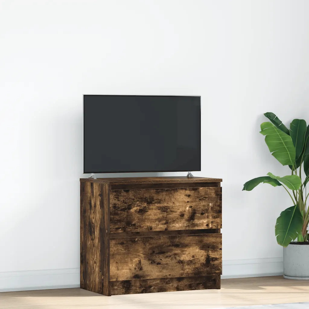 Mobile TV Rovere Fumo 60x35x54 cm in Legno Multistrato 861782