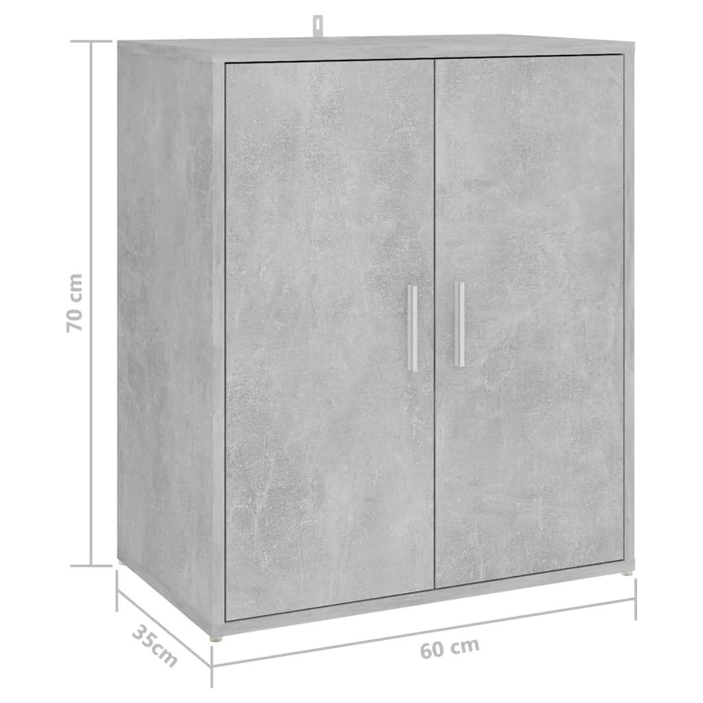 Scarpiera mobile contenitore per scarpe mobile per ingresso/corridoio/soggiorno 60 x 35 x 70 cm legno ingegnerizzato grigio 02_0021834