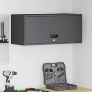 Armadio a muro per garage Nero 80 x 33 x 35 cm