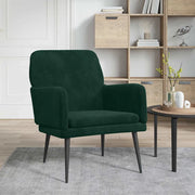 Divano Sedia-Poltrona Verde Scuro 62x79x79 cm Velluto