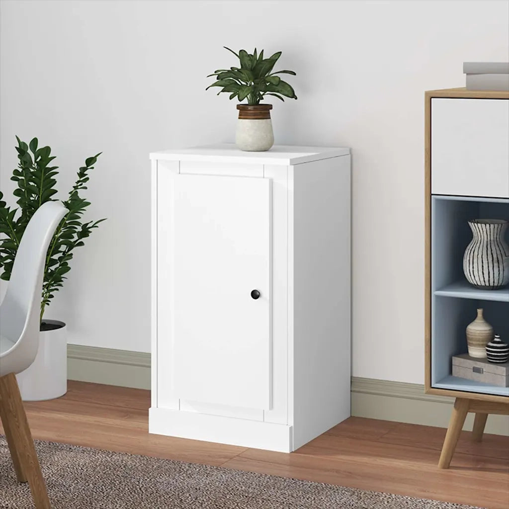 Credenza-Buffet-Armadio da cucina Bianca 37,5x35,5x67,5 cm in Legno Multistrato