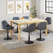 Sedie da Pranzo Girevoli 6 pz Grigio Scuro in Velluto 3088803