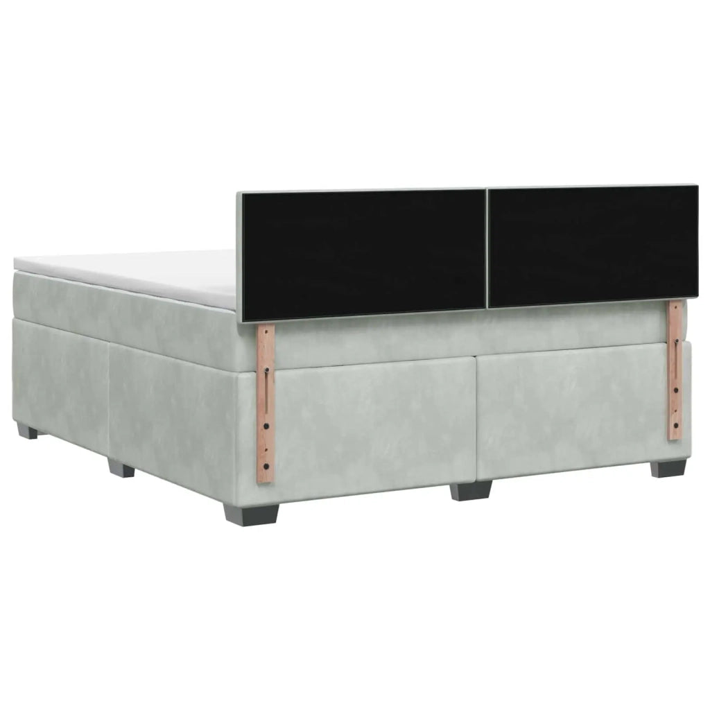 Letto box spring con materasso Grigio Chiaro 140 x 190 cm 3450716