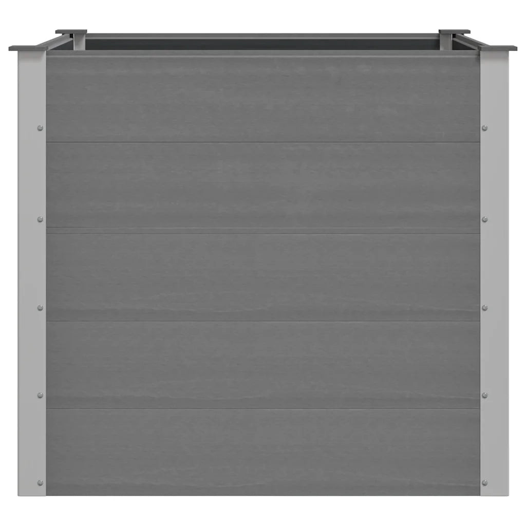 Fioriere | Cassetta per fiori | Letto Rialzato da Giardino in WPC 100x100x91 cm Grigio