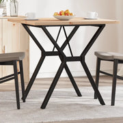 Tavolo da Pranzo Telaio a Y 80x80x75,5 cm Legno Pino e Acciaio 3282783